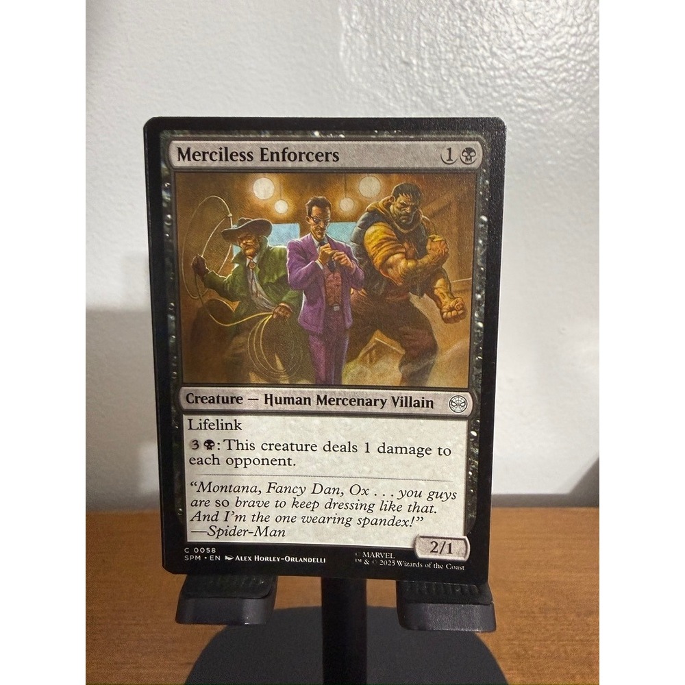 MTG Marvel Spider-Man Merciless Enforcers 0058 Secret Lair Black Creature Card
